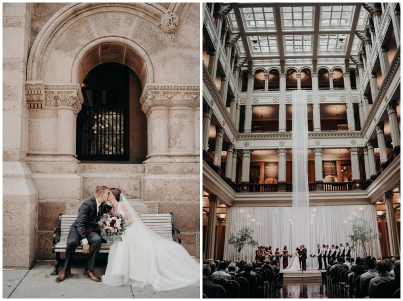 Landmark Center, Landmark Center wedding, indoor wedding, cranberry wedding, fall wedding, fall wedding floral, fall wedding flowers, Minnesota wedding florist, Minneapolis wedding florist, Saint Paul wedding florist, Artemisia Studios