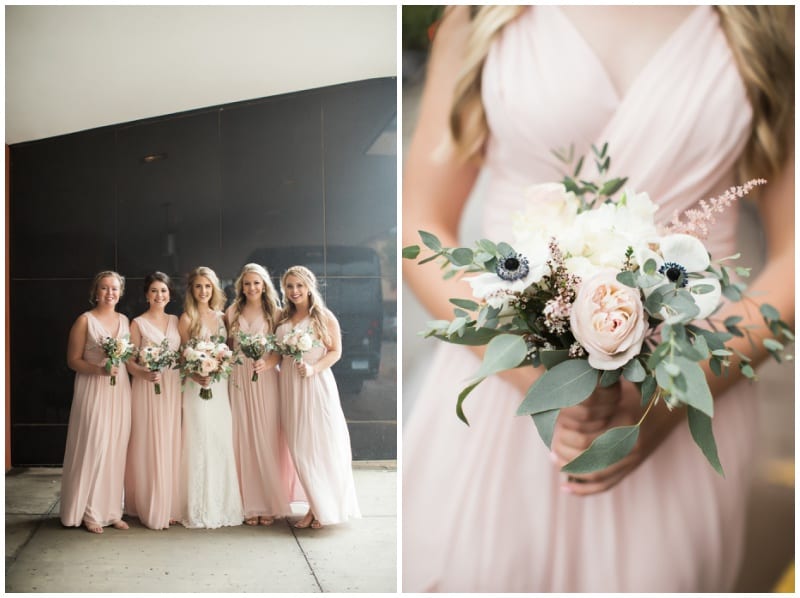 InterContinental Saint Paul Riverfront, Poly Mendes Photography, soft flowers, soft bouquet, soft floral, blush flowers, blush floral, wedding inspiration, wedding details, Artemisia Studios, Saint Paul wedding florist, Minneapolis wedding florist