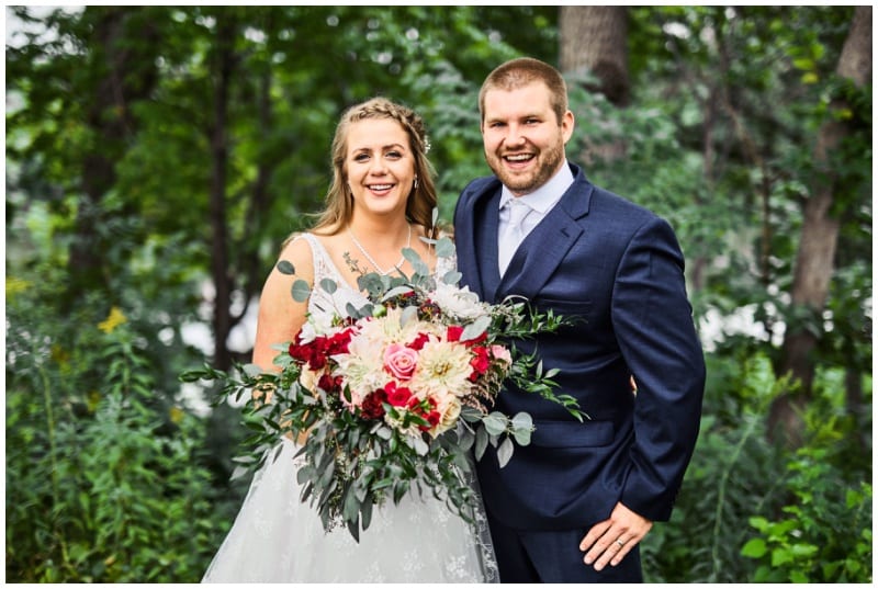 Leopold's Mississippi Gardens, Perry James Photography, red wedding, red flowers, red bouquet, red roses, wedding inspiration, summer wedding, Artemisia Studios, Minneapolis wedding florist, Minnesota wedding florist, donut bar, wedding ideas, Leopold's Mississippi Gardens wedding florist