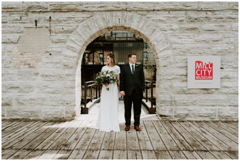 Yellow Wedding Greenery Wedding Floral Mill City Ruins Carly & Chris