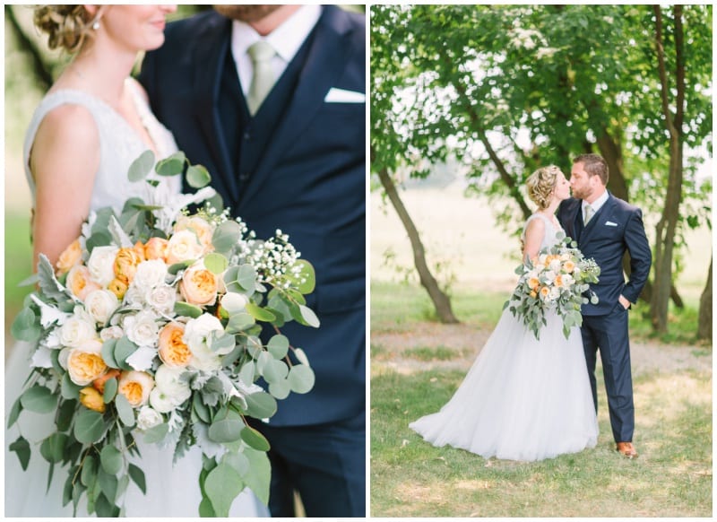 Green Acres Event Center, summer wedding, wedding floral, summer floral, peach wedding floral, peach flowers, peach bouquet, orange wedding floral, Minnesota wedding florist, Minneapolis wedding florist, Artemisia Studios, Minneapolis wedding florist