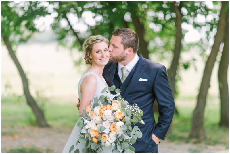 Green Acres Event Center, summer wedding, wedding floral, summer floral, peach wedding floral, peach flowers, peach bouquet, orange wedding floral, Minnesota wedding florist, Minneapolis wedding florist, Artemisia Studios, Minneapolis wedding florist