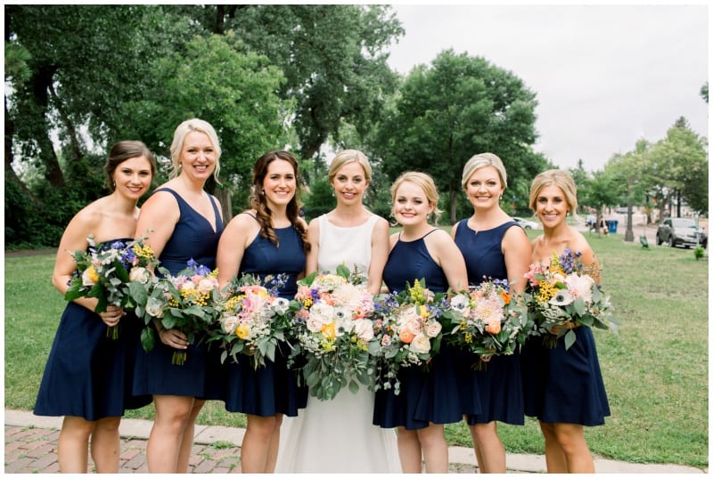 Flowers for navy 2024 blue bridesmaid dresses