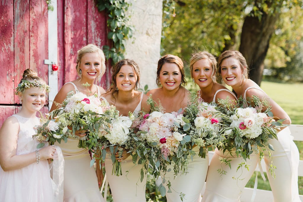 Hope Glen Farm, Megan Daas Photography, barn wedding, farm wedding, outdoor wedding, Minnesota farm wedding, floral decor, wedding inspiration, pink wedding, pink wedding flowers, pink wedding floral, Minneapolis florist, Saint Paul florist, Hope Glen Farm wedding florist, Minneapolis wedding florist, Artemisia Studios, rustic wedding, country wedding, Midwest wedding, Minnesota Bride