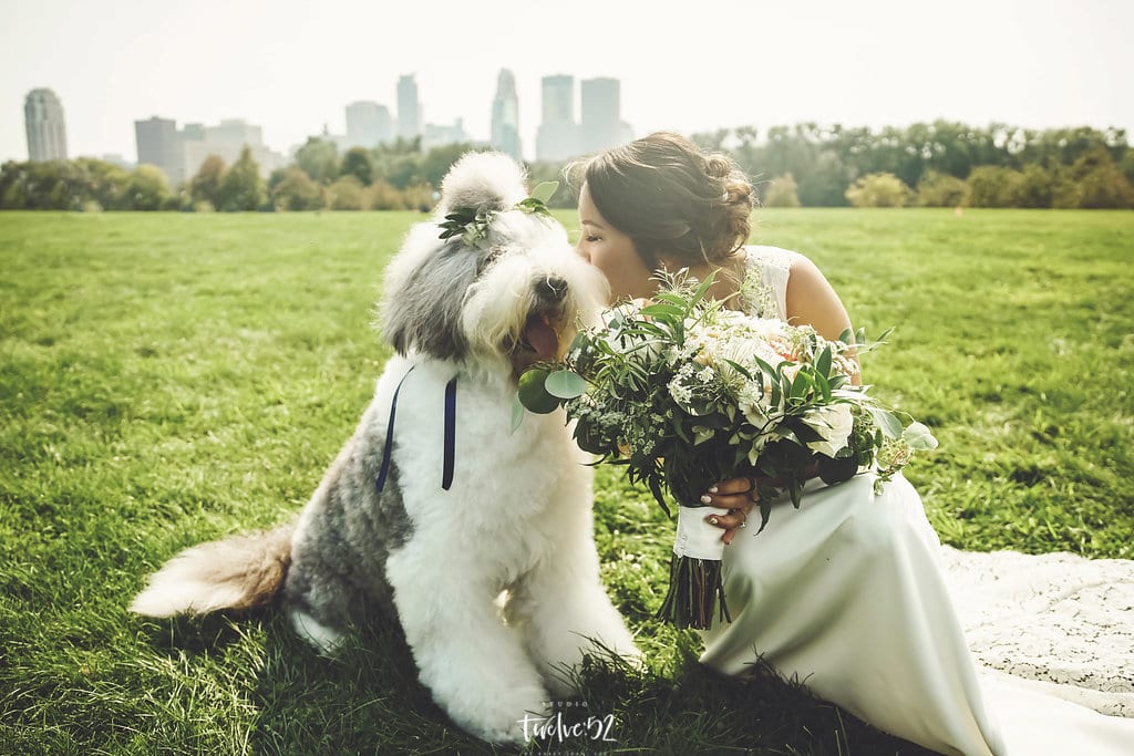 Lumber Exchange Event Center, Studio Twelve:52, Artemisia Studios, Minneapolis wedding florist, dogs in weddings, dog floral, indoor wedding, blush wedding, floral decor, wedding inspiration, Lumber Exchange Event Center florist, Minneapolis wedding, wedding florist, floral inspiration, wedding details