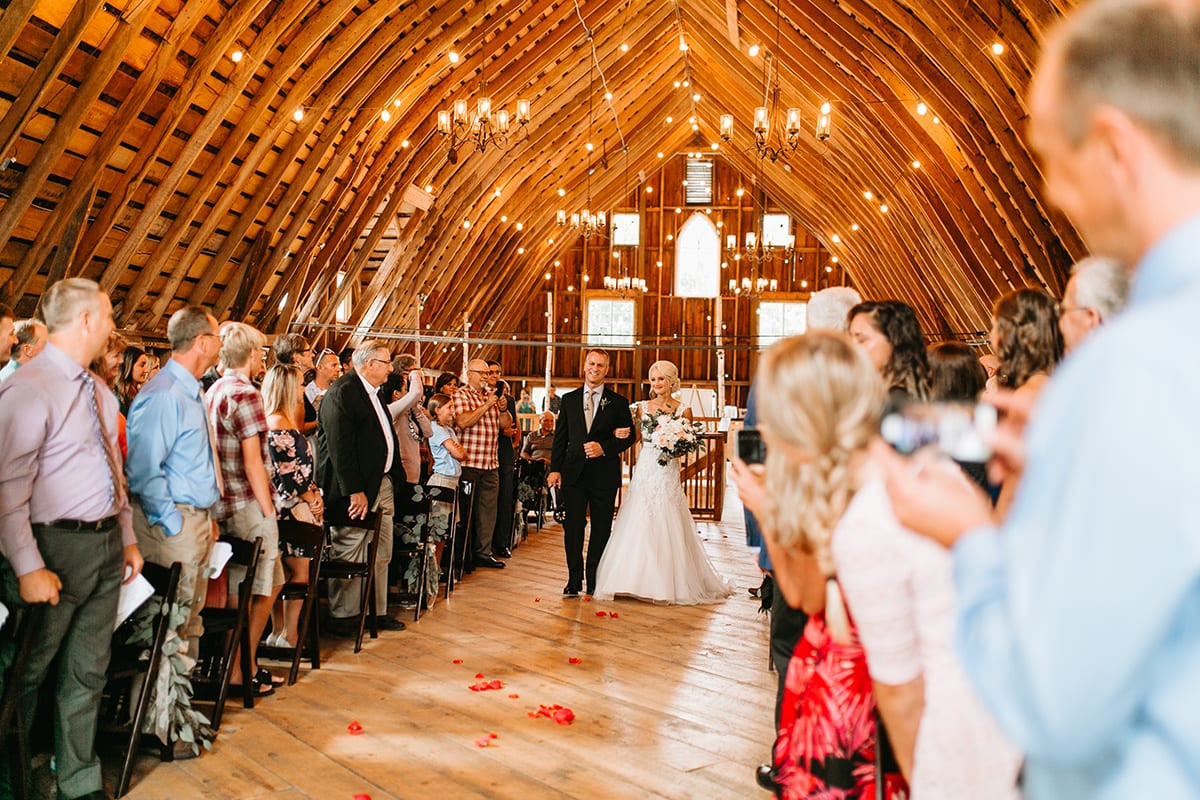 Bloom Lake Barn, Rachel Traxler Photography, barn wedding, Minnesota barn wedding, blue barn, wedding inspiration, summer wedding, blush wedding, rustic wedding, indoor barn wedding, blush bridal bouquet, soft bridal bouquet, Artemisia Studios, Minneapolis wedding florist, Minnesota wedding florist