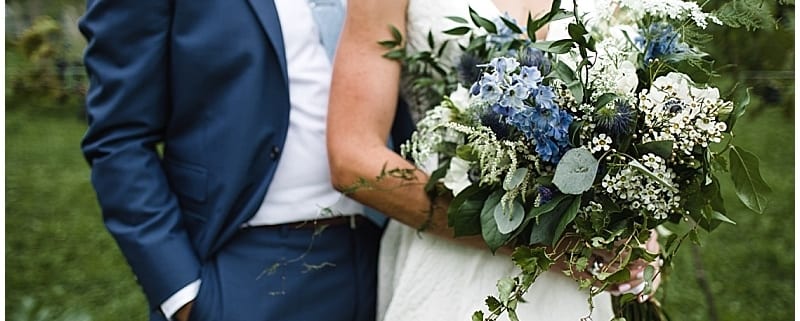 Red Barn Pizza Farm, blue wedding, wedding flowers, farm wedding, Minnesota farm wedding, wedding inspiration, rustic wedding, outdoor wedding, barn wedding, blue and white wedding, floral decor, Minnesota wedding florist, Artemisia Studios, Minneapolis wedding florist