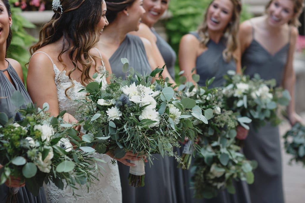 James J Hill Center, Cadence and Eli Photography, wedding flowers, floral, library wedding, Minnesota wedding venues, Minneapolis wedding florist, Saint Paul wedding florist, Artemisia Studios, cream and green wedding floral