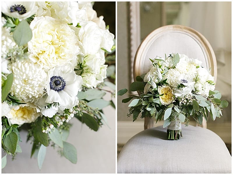 Betsy Wall Photography, Lady of Lourdes Church, Nicollet Island Pavilion, blue wedding, cream flowers, anemones, wedding floral, summer wedding, wedding inspiration, Minneapolis wedding florist, Saint Paul wedding florist, Artemisia Studios