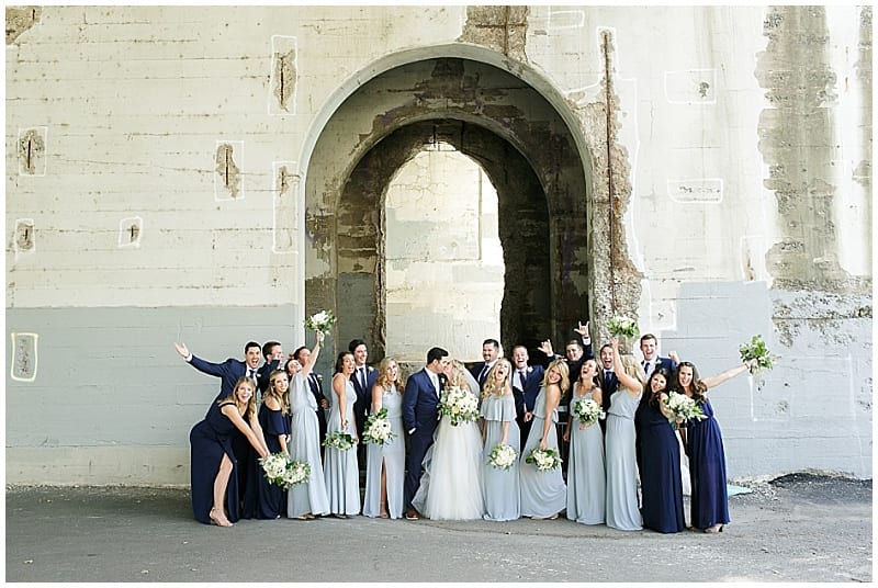 Betsy Wall Photography, Lady of Lourdes Church, Nicollet Island Pavilion, blue wedding, cream flowers, anemones, wedding floral, summer wedding, wedding inspiration, Minneapolis wedding florist, Saint Paul wedding florist, Artemisia Studios