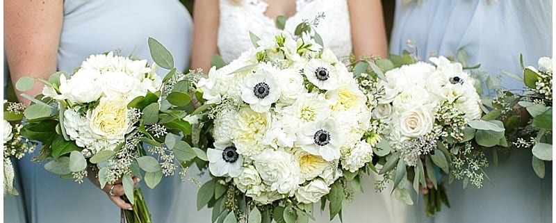 Betsy Wall Photography, Lady of Lourdes Church, Nicollet Island Pavilion, blue wedding, cream flowers, anemones, wedding floral, summer wedding, wedding inspiration, Minneapolis wedding florist, Saint Paul wedding florist, Artemisia Studios