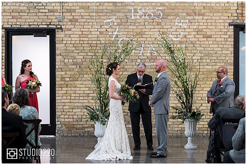 Lumber Exchange Event Center, The Fountain Room Minneapolis, colorful wedding flowers, colorful wedding, bright wedding colors, vibrant wedding flowers, bright wedding flowers, Minneaplis wedding, urban wedding, Minneapolis wedding venue, wedding inspiration, Minneapolis wedding florist, Saint Paul wedding florist, Artemisia Studios