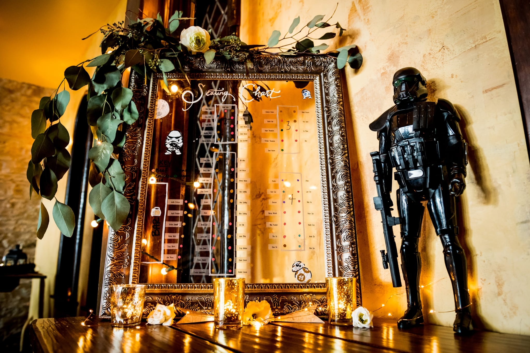 Star Wars wedding, A Frame Forward Photography, wedding inspiration, Aster Cafe, Minneapolis wedding, wedding flowers, wedding floral, wedding details, Artemisia Studios, Minneapolis wedding florist, Minnesota wedding florist