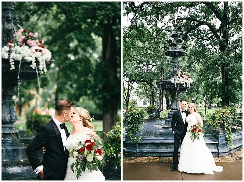 Landmark Center wedding, Bradley Hanson Photography, wedding, wedding flowers, wedding floral, flowers, floral, summer wedding, summer flowers, maroon flowers, red flowers, purple wedding, Minneapolis wedding florist, Saint Paul wedding florist, Artemisia Studios