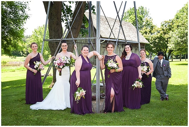 Patrick Clancy Photography, Scandia wedding, New Ulm wedding, lilies, pink lilies, stargazer lily, bridal bouquet, bouquet, bride, pink and purple wedding, Minneapolis wedding florist, Minnesota wedding florist, Artemisia Studios