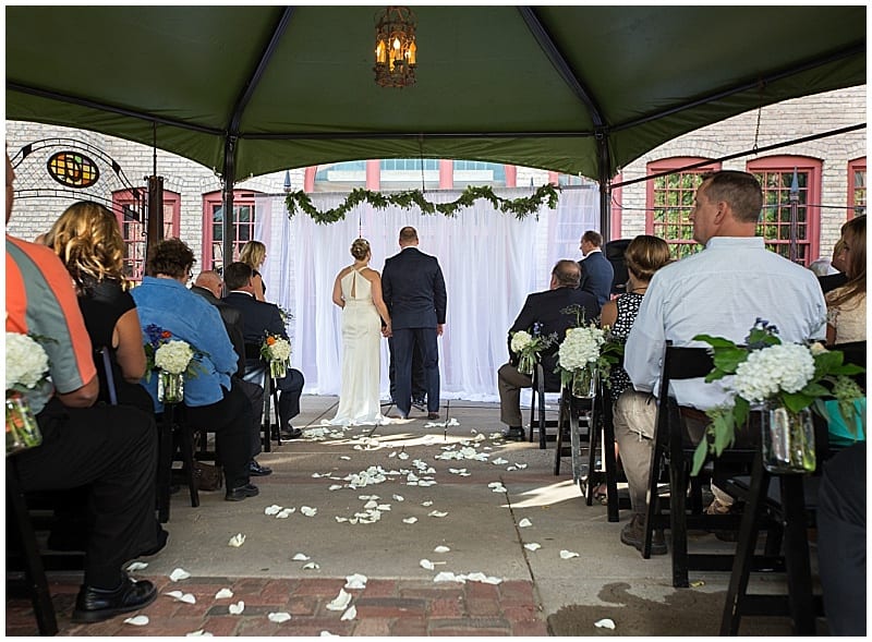 Gina Vick Photography, Aster Cafe, summer wedding, navy wedding, orange wedding, outdoor wedding, Minneapolis wedding, Minneapolis wedding florist, Artemisia Studios, wedding floral, summer floral, summer wedding flowers