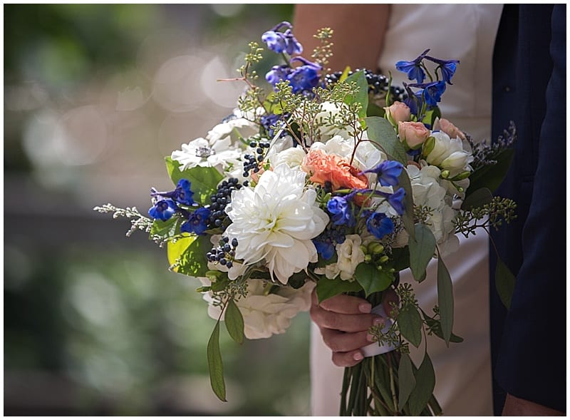 Gina Vick Photography, Aster Cafe, summer wedding, navy wedding, orange wedding, outdoor wedding, Minneapolis wedding, Minneapolis wedding florist, Artemisia Studios, wedding floral, summer floral, summer wedding flowers