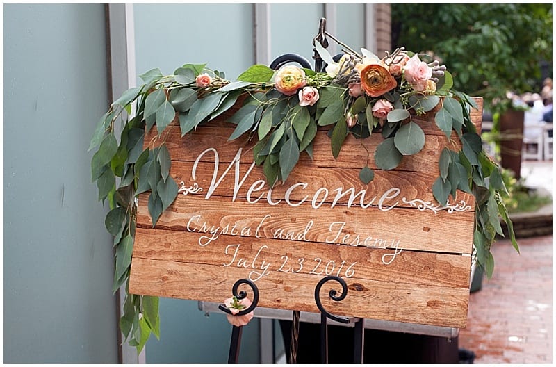 Jodi Ann Photography, Crowne Plaza Minneapolis Downtown, Day Block Event Center, spring wedding, wedding floral, wedding flowers, wedding inspiration, Minneapolis wedding, Twin Cities wedding, Minneapolis wedding florist, Artemisia Studios, wedding sign, floral, floral decor, ceremony decor, welcome sign