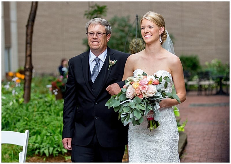 Jodi Ann Photography, Crowne Plaza Minneapolis Downtown, Day Block Event Center, spring wedding, wedding floral, wedding flowers, wedding inspiration, Minneapolis wedding, Twin Cities wedding, Minneapolis wedding florist, Artemisia Studios, wedding ceremony, outdoor wedding, wedding venue, hotel wedding, bridal bouquet