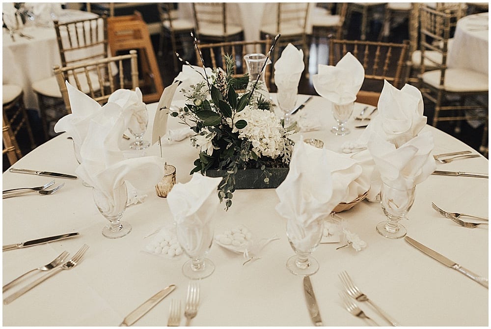 Kiana Grant Photography, Semple Mansion, winter wedding, Minneapolis wedding, Minneapolis mansion, winter flowers, winter wedding floral, wedding reception, centerpiece, floral decor, wedding decor, wedding inspiration, winter wedding centerpiece