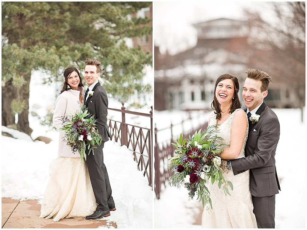 Leah Barry Photography, winter wedding, wedding floral, floral, flowers, winter wedding flowers, winter flowers, church wedding, bridal bouquet, blue bouquet, burgundy bouquet, green bouquet, wedding inspiration, winter bouquet, winter bride, groom, boutonniere, wedding gown, wedding dress