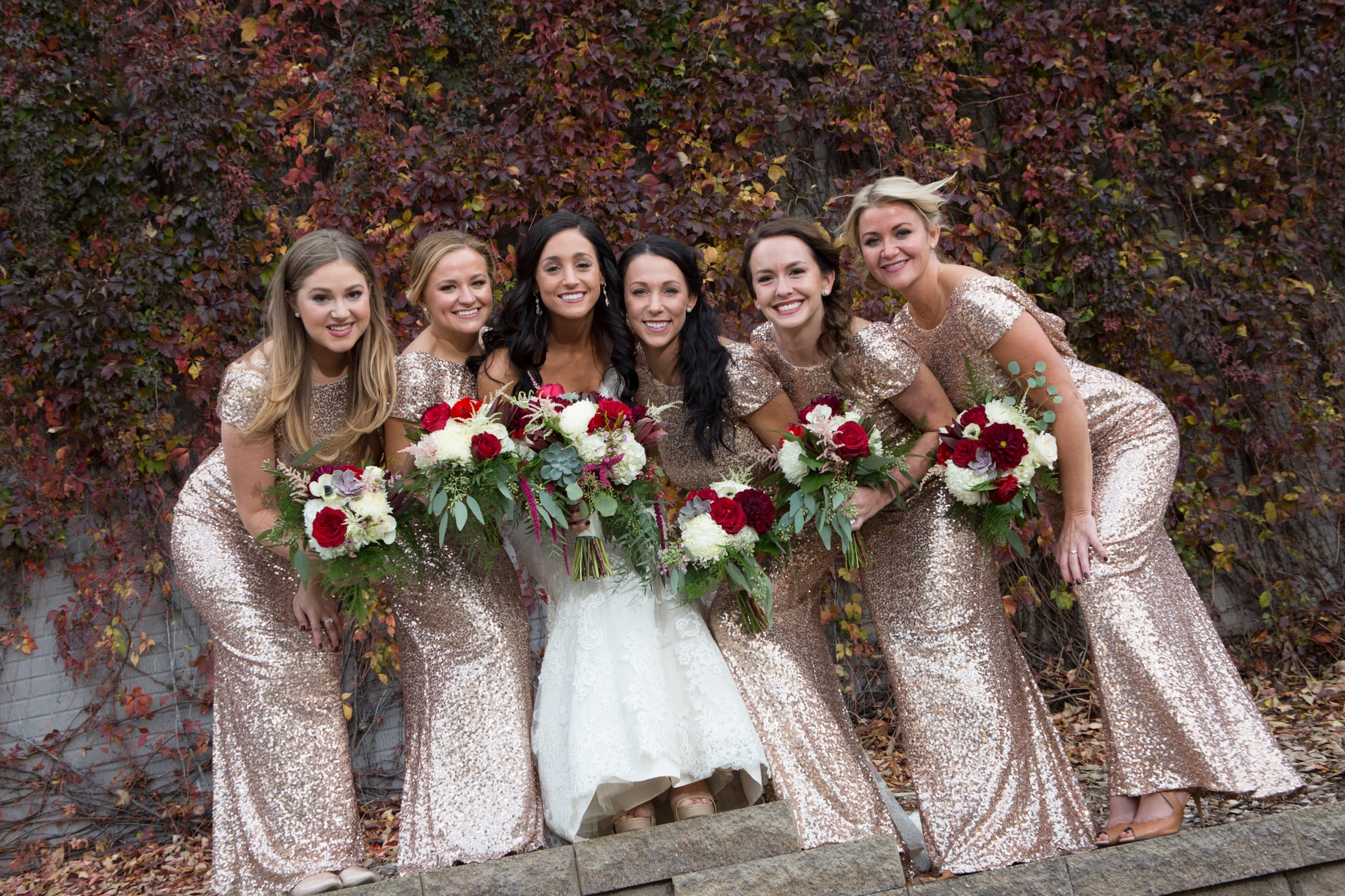 The Loft at Studio J, Studio J Photography, Minnesota wedding, Stillwater wedding, fall wedding, fall wedding floral, Artemisia Studios, Minneapolis wedding florist, Minnesota wedding florist, wedding floral, bride, groom, bridesmaids, bridal bouquet, bridesmaid bouquet