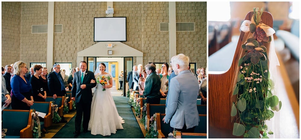 Justina Louise Photography, fall wedding floral, wedding, fall wedding, fall floral, fall flowers, blue and yellow wedding, Metropolitan Ballroom, United Methodist Church, Minnesota wedding, Minnesota fall wedding, church wedding, wedding decor, church wedding decor