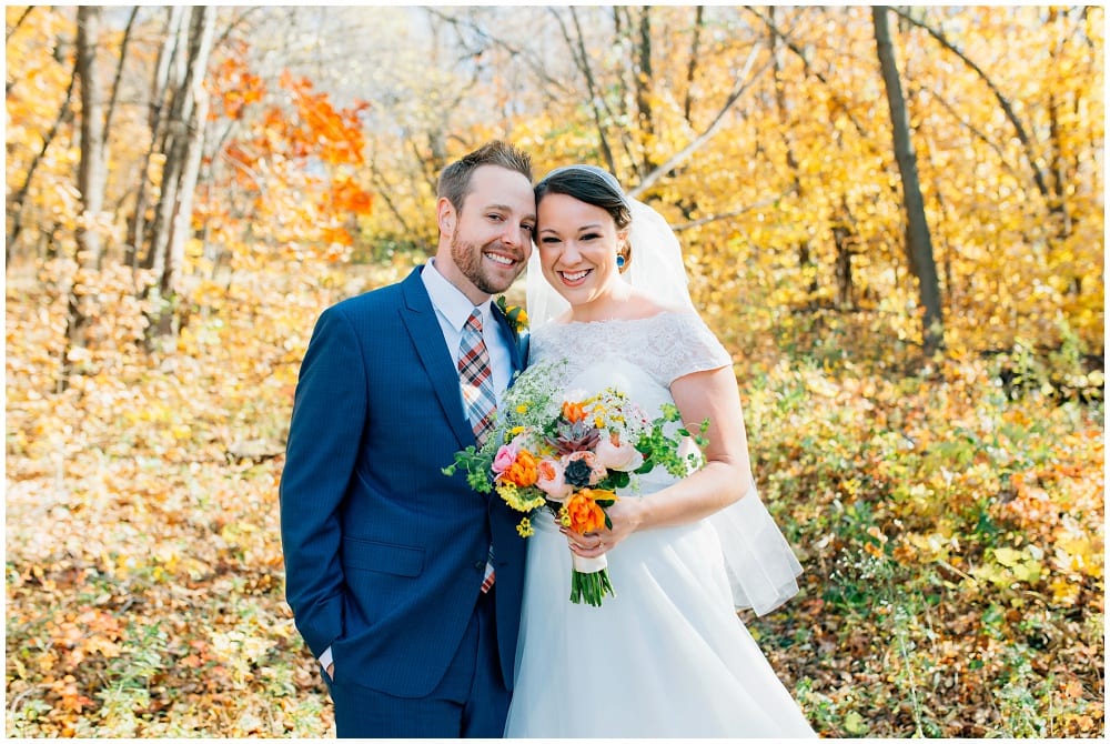 Justina Louise Photography, fall wedding floral, wedding, fall wedding, fall floral, fall flowers, blue and yellow wedding, Metropolitan Ballroom, United Methodist Church, Minnesota wedding, Minnesota fall wedding, bride, wedding gown, bridal bouquet, fall flowers, fall floral, fall bridal bouquet, fall bouquet, groom