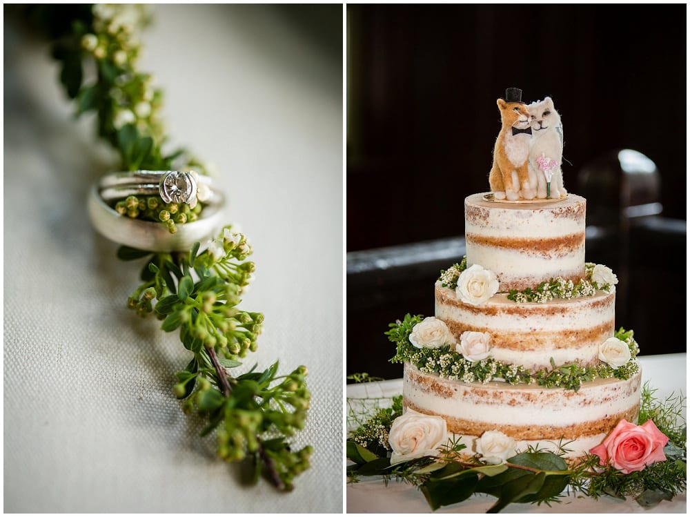 ring shot, wedding cake, Megan Norman Photography, Theodore Wirth Park, Minneapolis wedding, summer wedding, wedding floral, wedding flowers