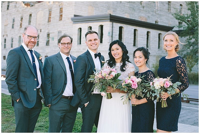 Bigelow Chapel, Weisman Art Museum, Crystal Liepa Photography, bride, groom, bridal party, bridesmaids, groomsmen, small bridal party, flowers, floral, spring wedding, spring flowers, bridal bouquet, bridesmaid bouquet, boutonniere