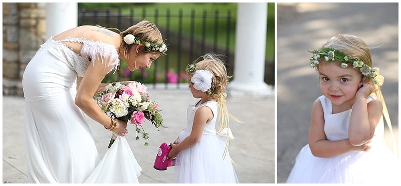 Como zoo, bride, flower girl, flowers, wedding, flower hair, bridal bouquet